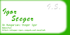 igor steger business card